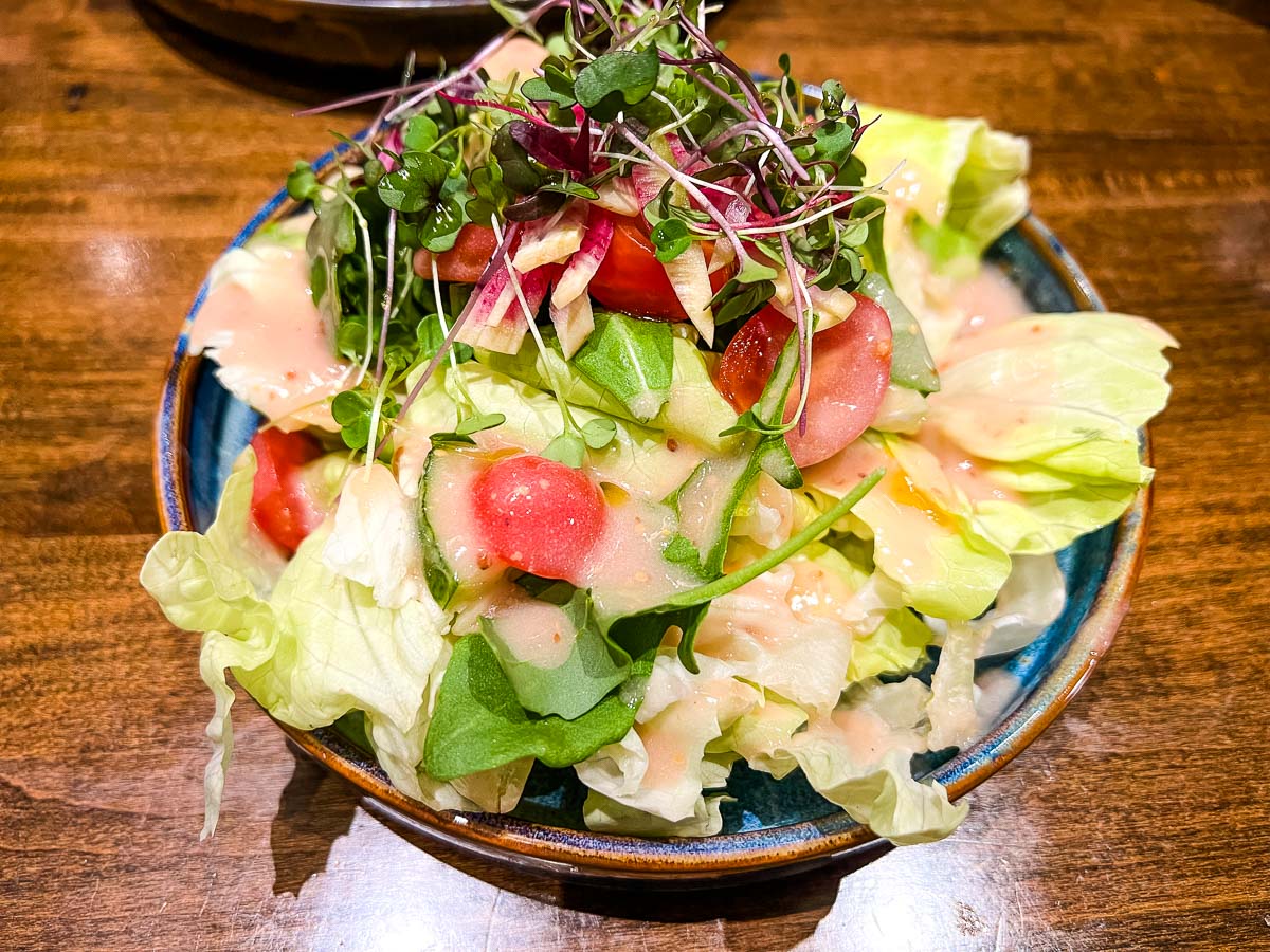 Garden salad on a plate.