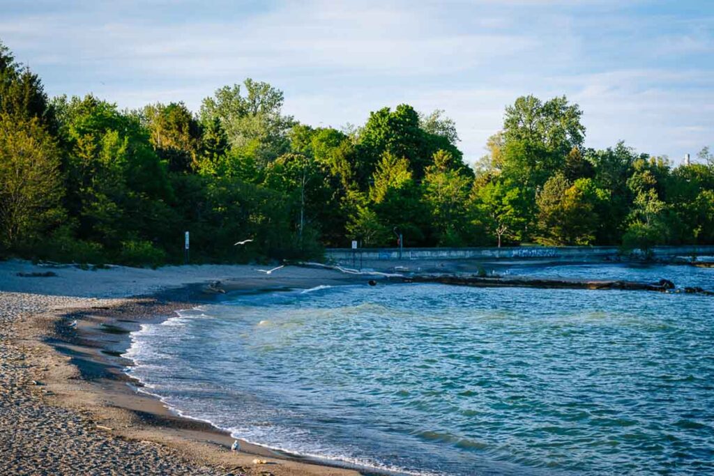 A beach at Centre Island, in Toronto, Ontario.