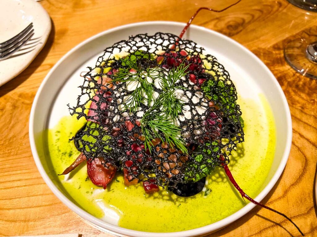 Radish dish on a plate.