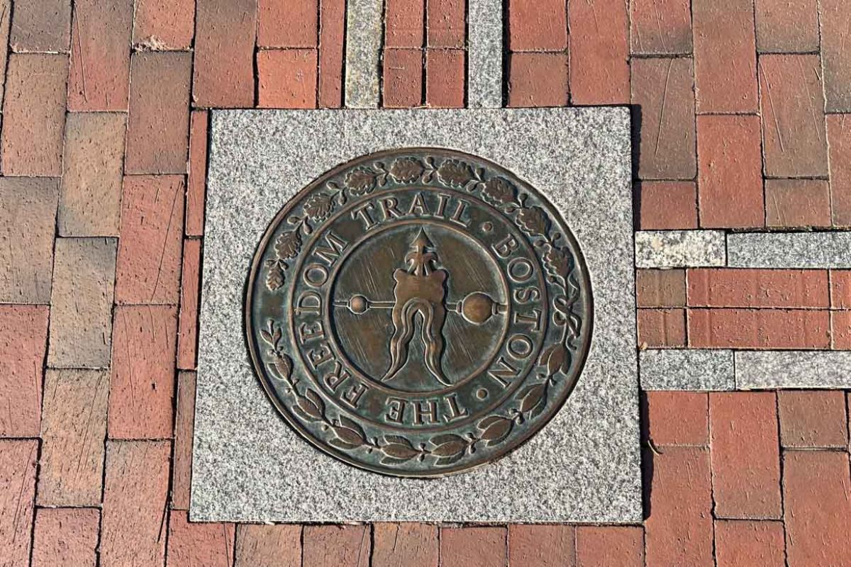 Photo of the Freedom Trail in Boston.