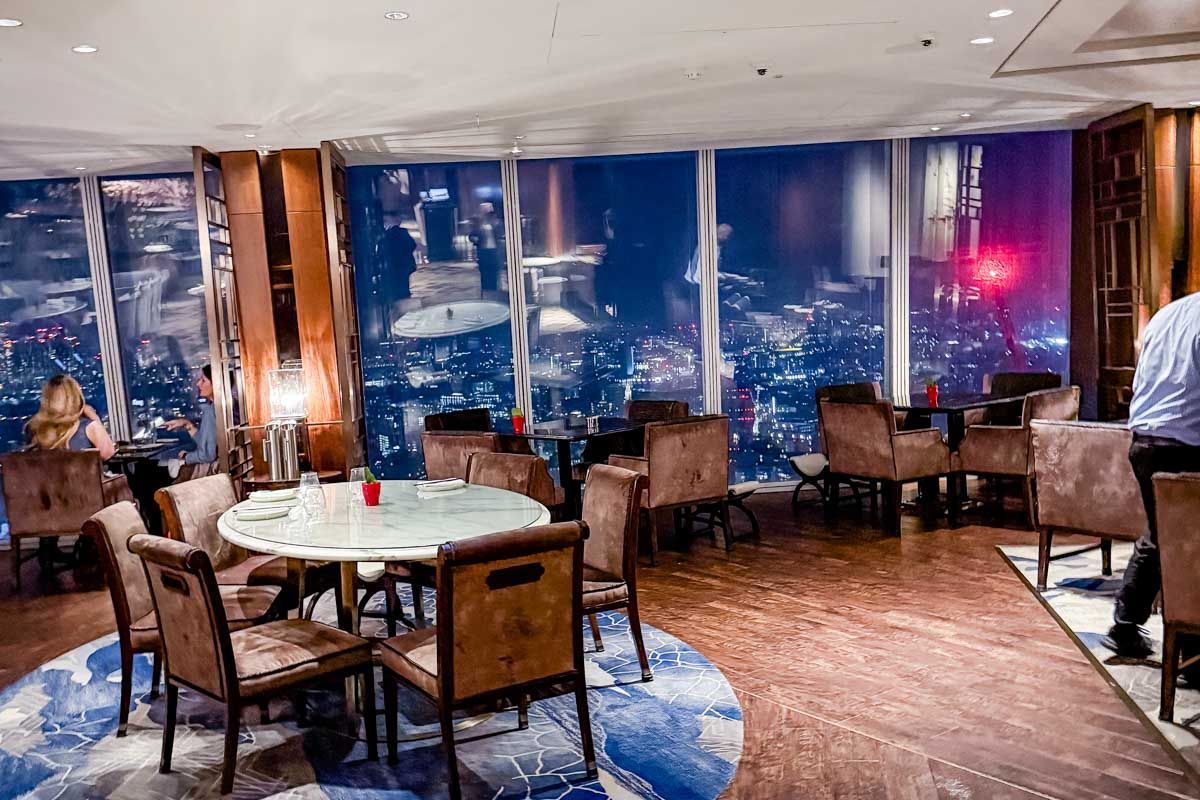Photo of the inside of Ting in London overlooking the city.
