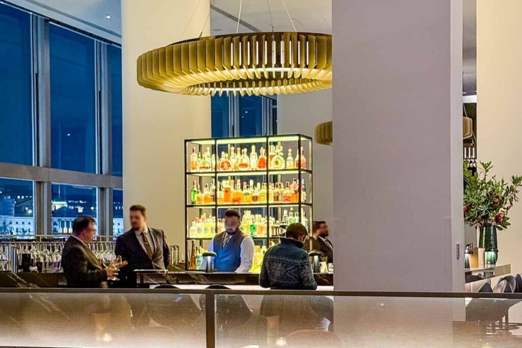 Photo inside Skylon Restaurant and Bar in London.