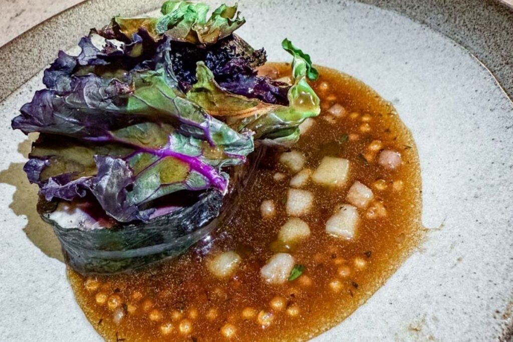 Venison Saddle & Slow-Cooked Belly in a bowl.