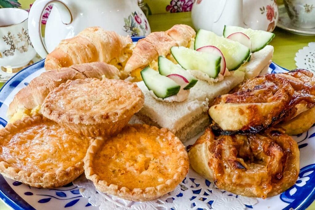 Photo of pastries and sandwiches in Abigail's Tea House.