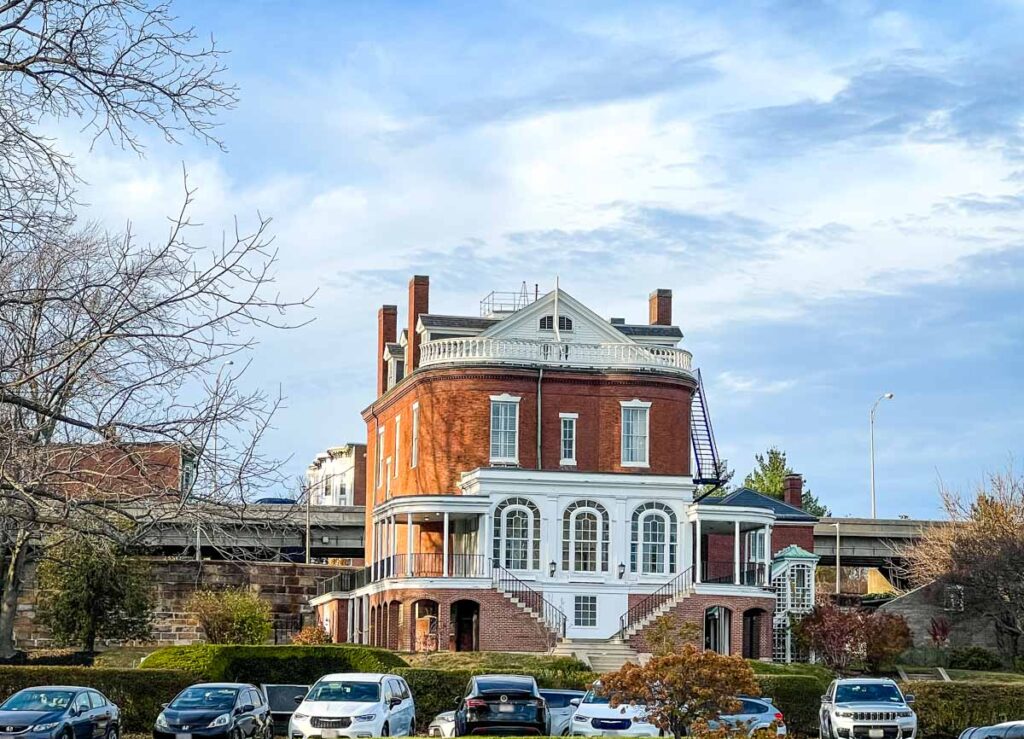 Photo of Commandant's House in the Charlestown Navy Yard in Boston.
