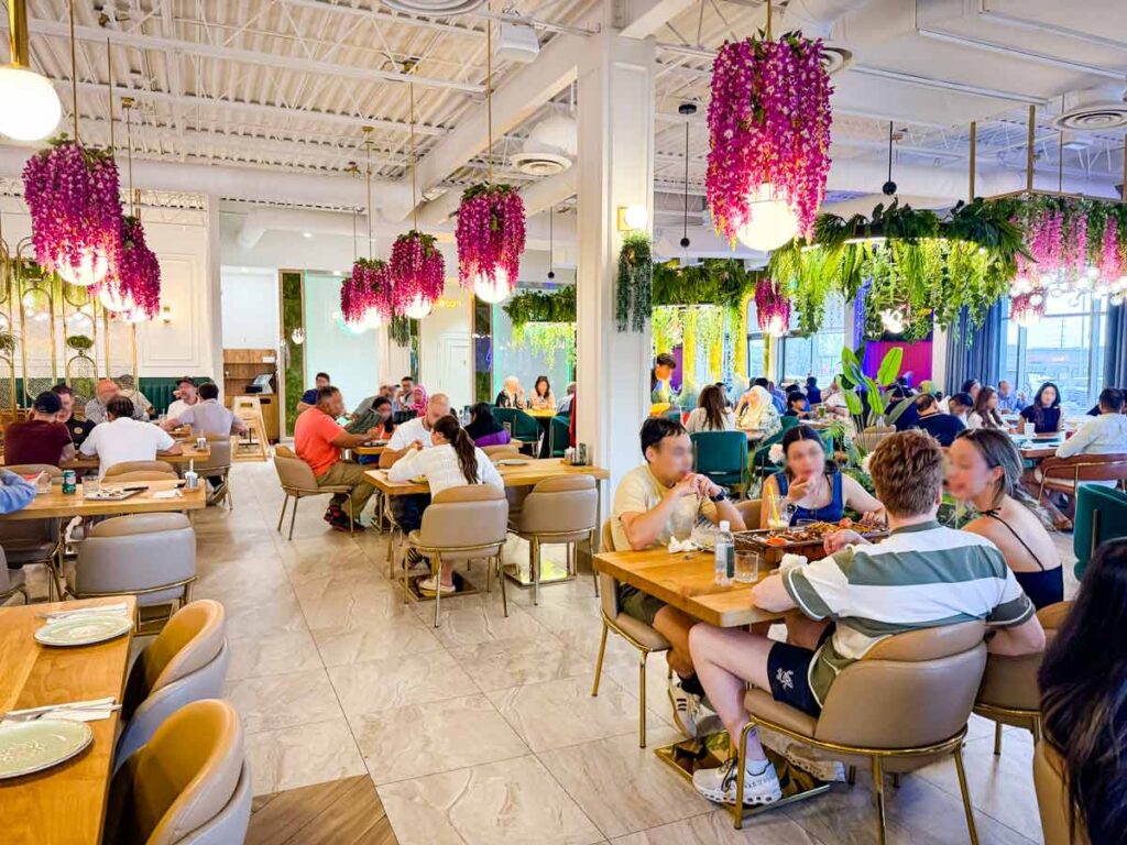Inside the Mama Fatma's Turkish Restaurant.