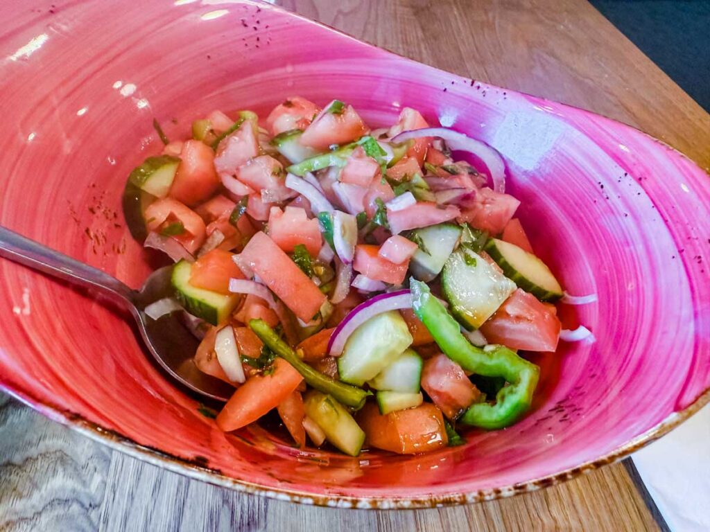 Salad at Mama Fatma's Turkish Restaurant.