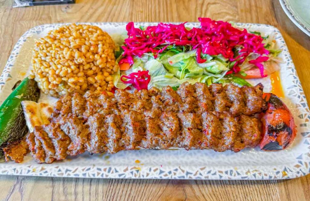 Food in Mama Fatma's Turkish Restaurant.