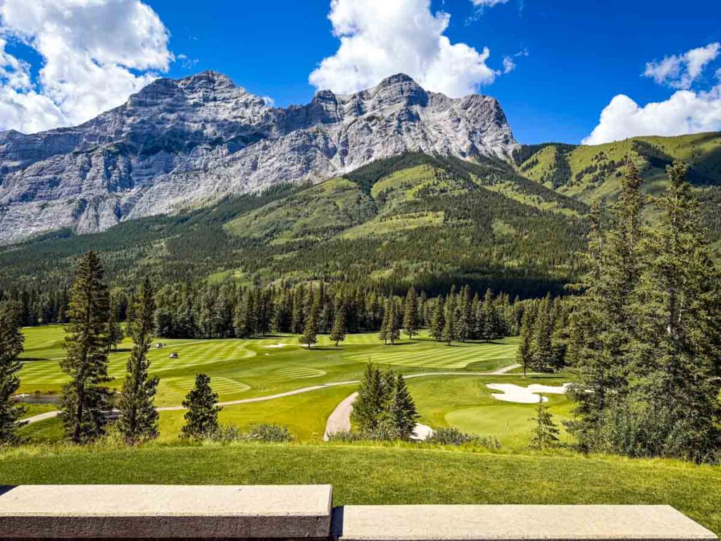 This is the golf course restaurant view.