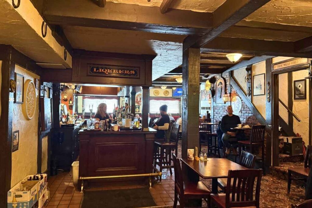 Interior of The Black Badger showcasing its cozy dining space.
